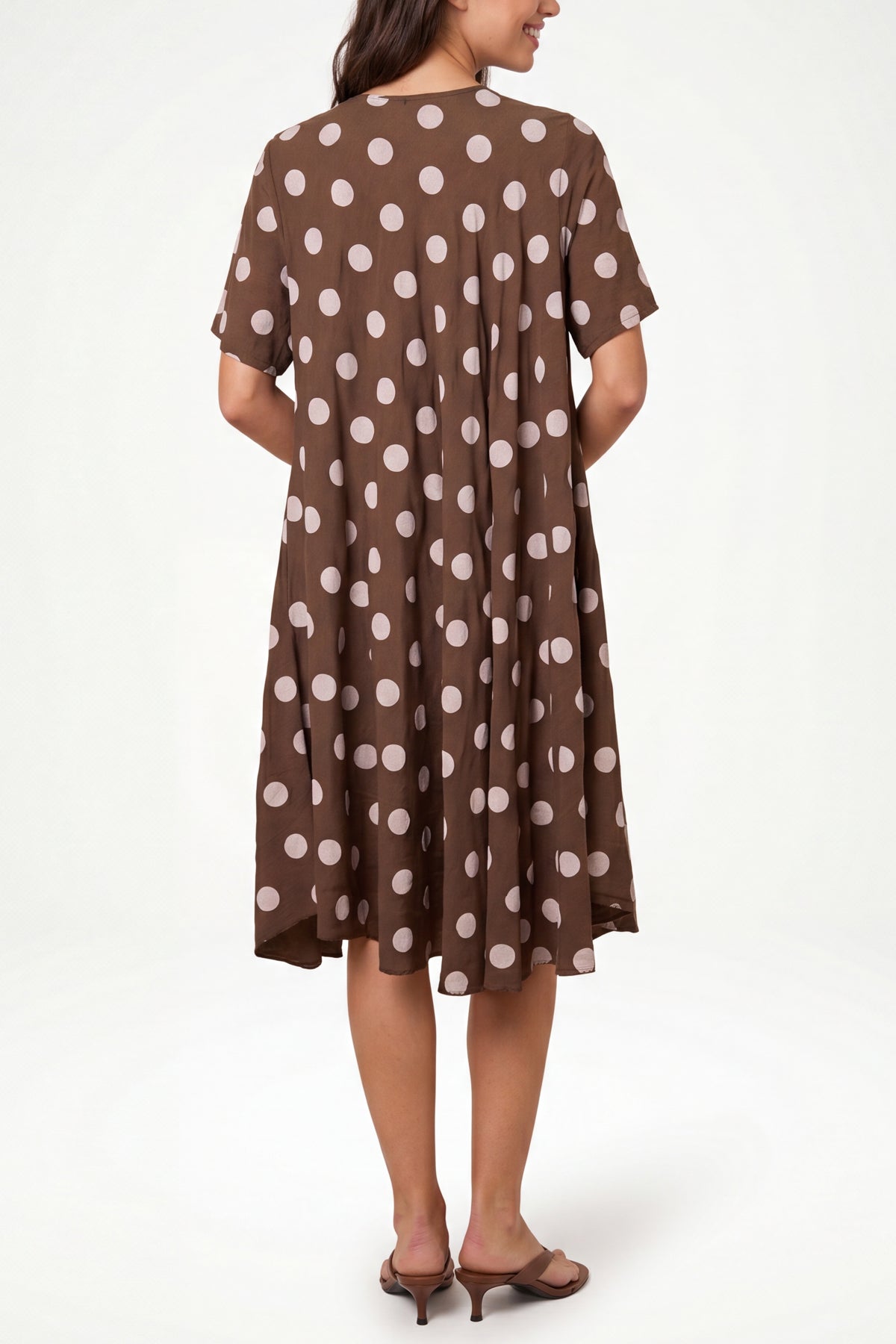 Polka Dot Short Sleeve Mini Dress