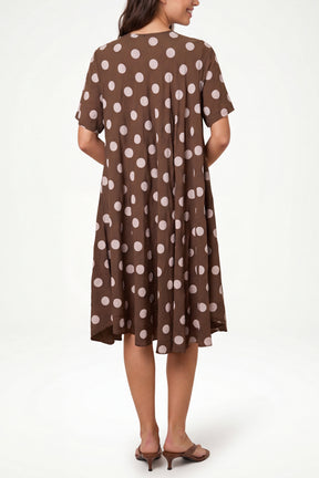 Polka Dot Short Sleeve Mini Dress