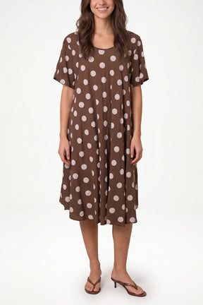 Polka Dot Short Sleeve Mini Dress