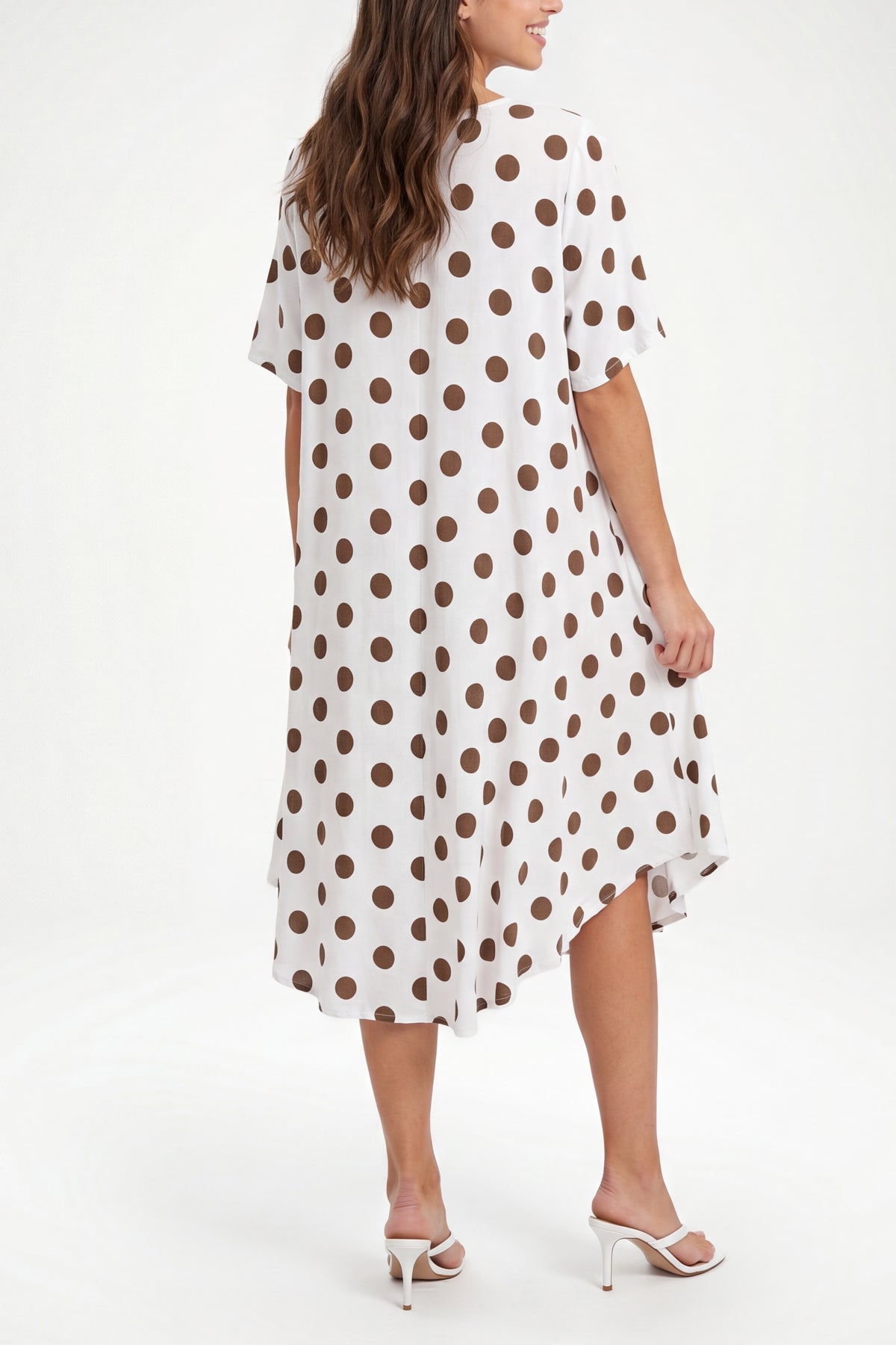 Polka Dot Short Sleeve Mini Dress