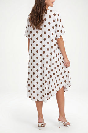 Polka Dot Short Sleeve Mini Dress