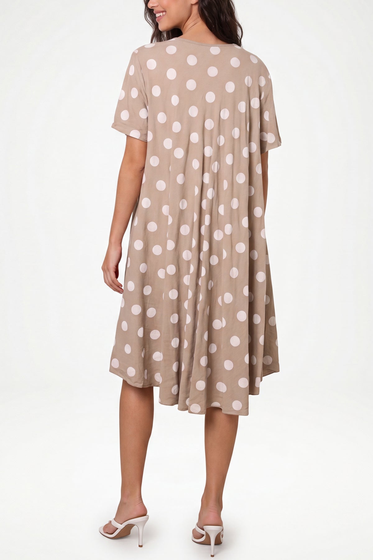 Polka Dot Short Sleeve Mini Dress