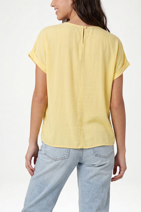 Side Knot Short Sleeve Top