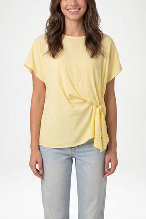 Side Knot Short Sleeve Top