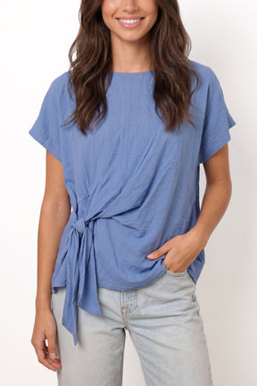 Side Knot Short Sleeve Top