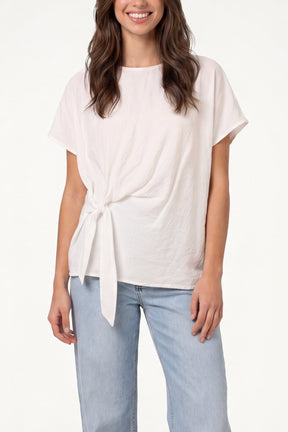Side Knot Short Sleeve Top