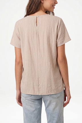 Side Knot Short Sleeve Top