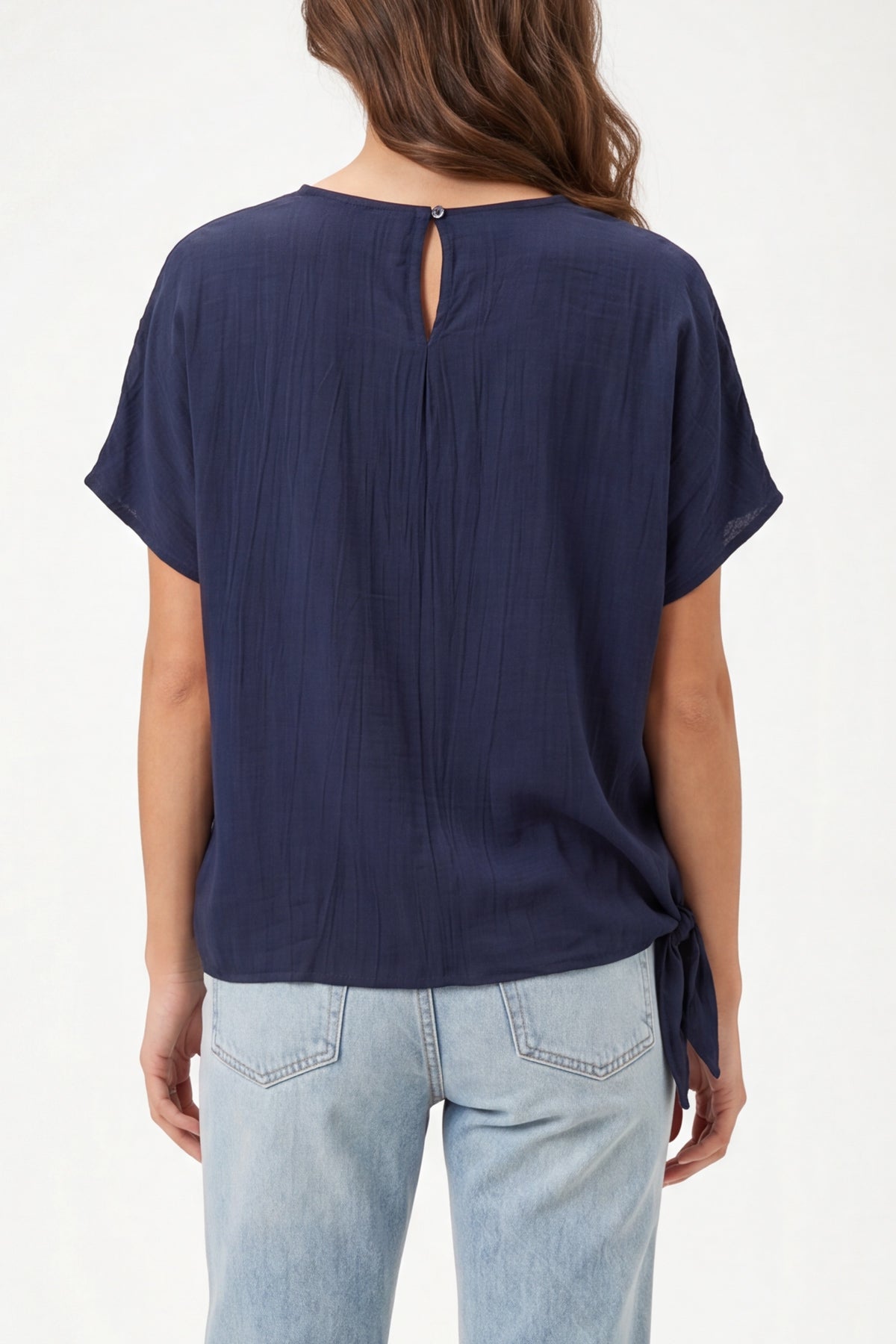 Side Knot Short Sleeve Top