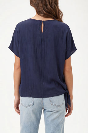 Side Knot Short Sleeve Top