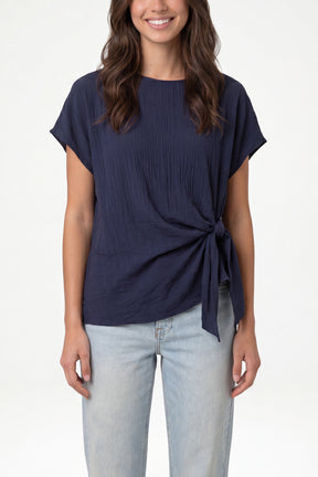 Side Knot Short Sleeve Top
