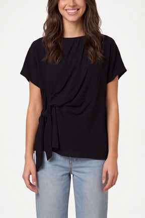 Side Knot Short Sleeve Top