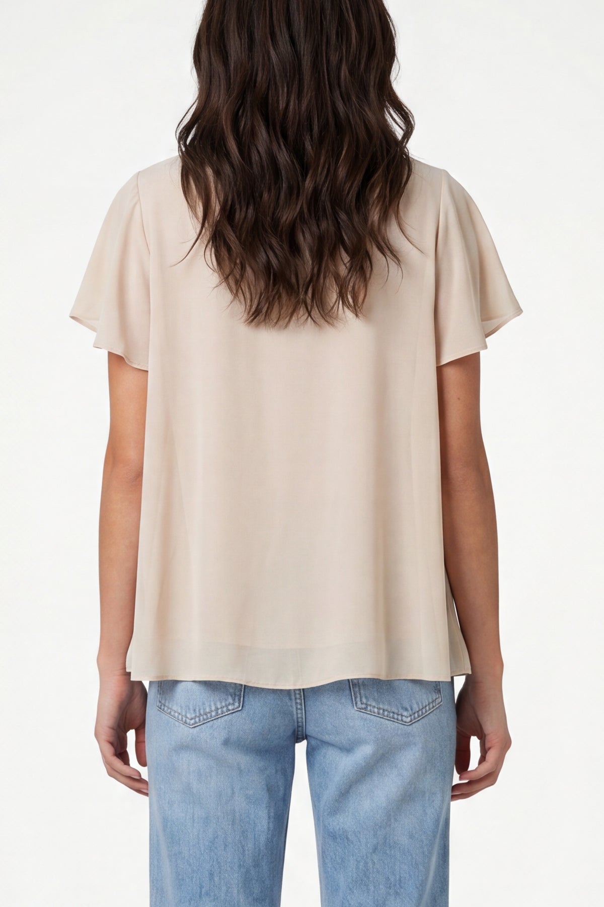 Chiffon Cowl Neck Blouse