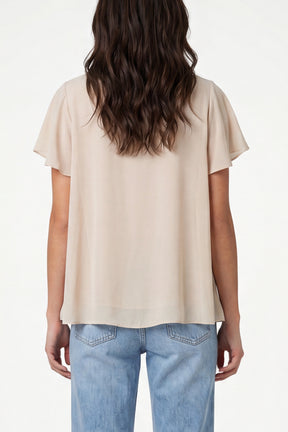 Chiffon Cowl Neck Blouse