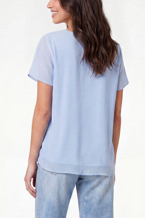 Chiffon Cowl Neck Blouse