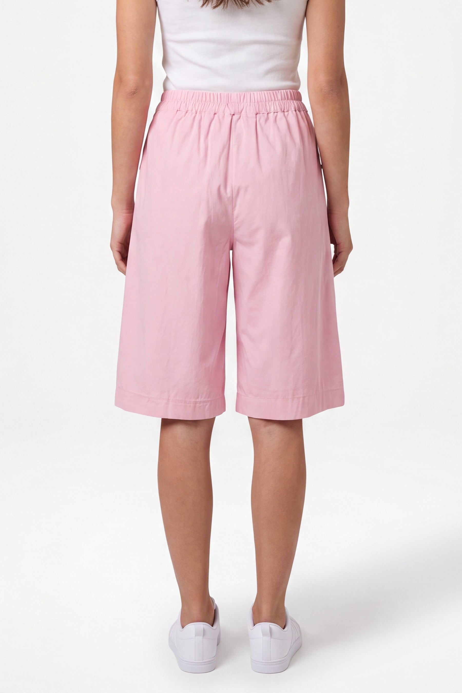 Wide Leg Culottes Shorts With Pockets