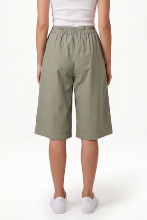 Wide Leg Culottes Shorts With Pockets