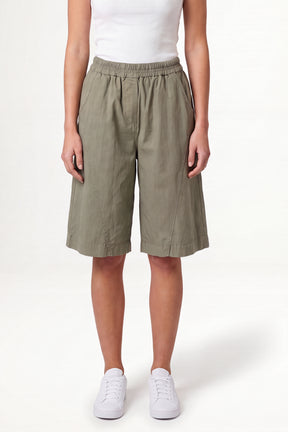 Wide Leg Culottes Shorts With Pockets
