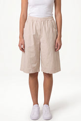 Wide Leg Culottes Shorts With Pockets