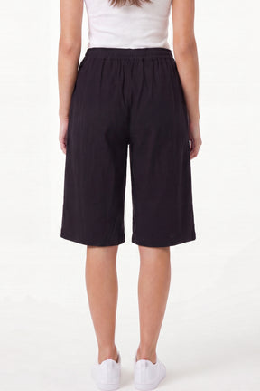 Wide Leg Culottes Shorts With Pockets