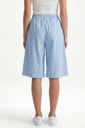Wide Leg Culottes Shorts With Pockets