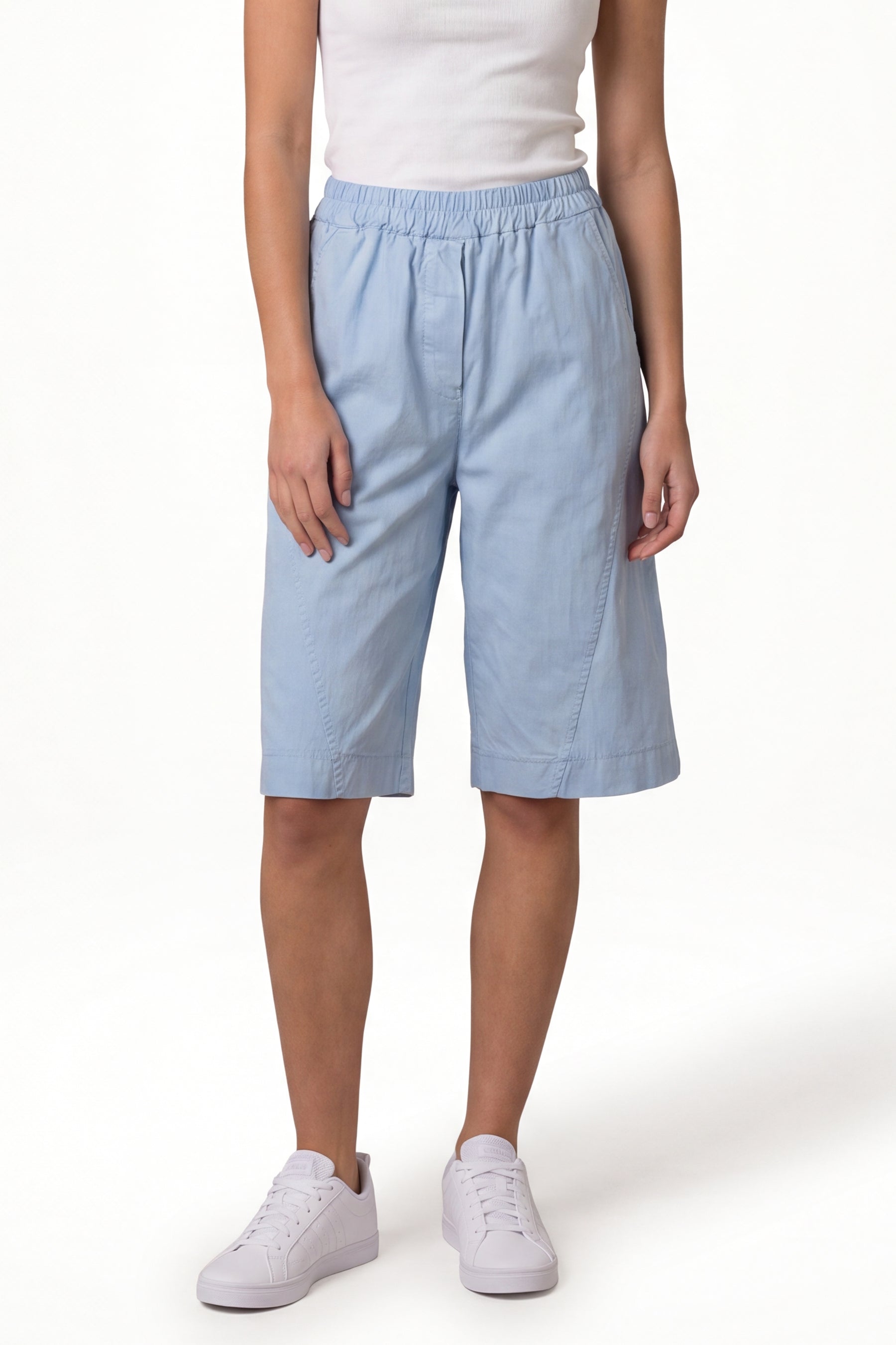 Wide Leg Culottes Shorts With Pockets