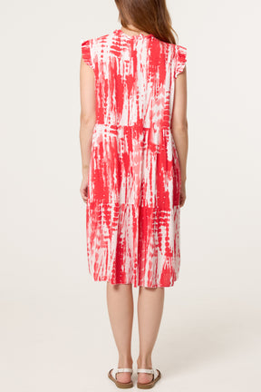 Abstract Brushstroke Mini Dress