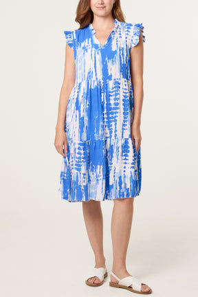 Abstract Brushstroke Mini Dress