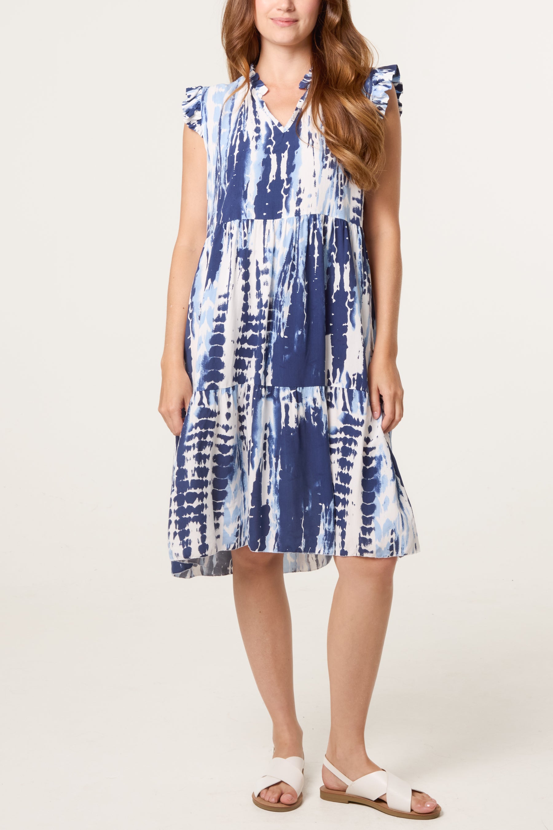 Abstract Brushstroke Mini Dress