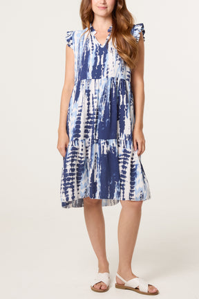 Abstract Brushstroke Mini Dress