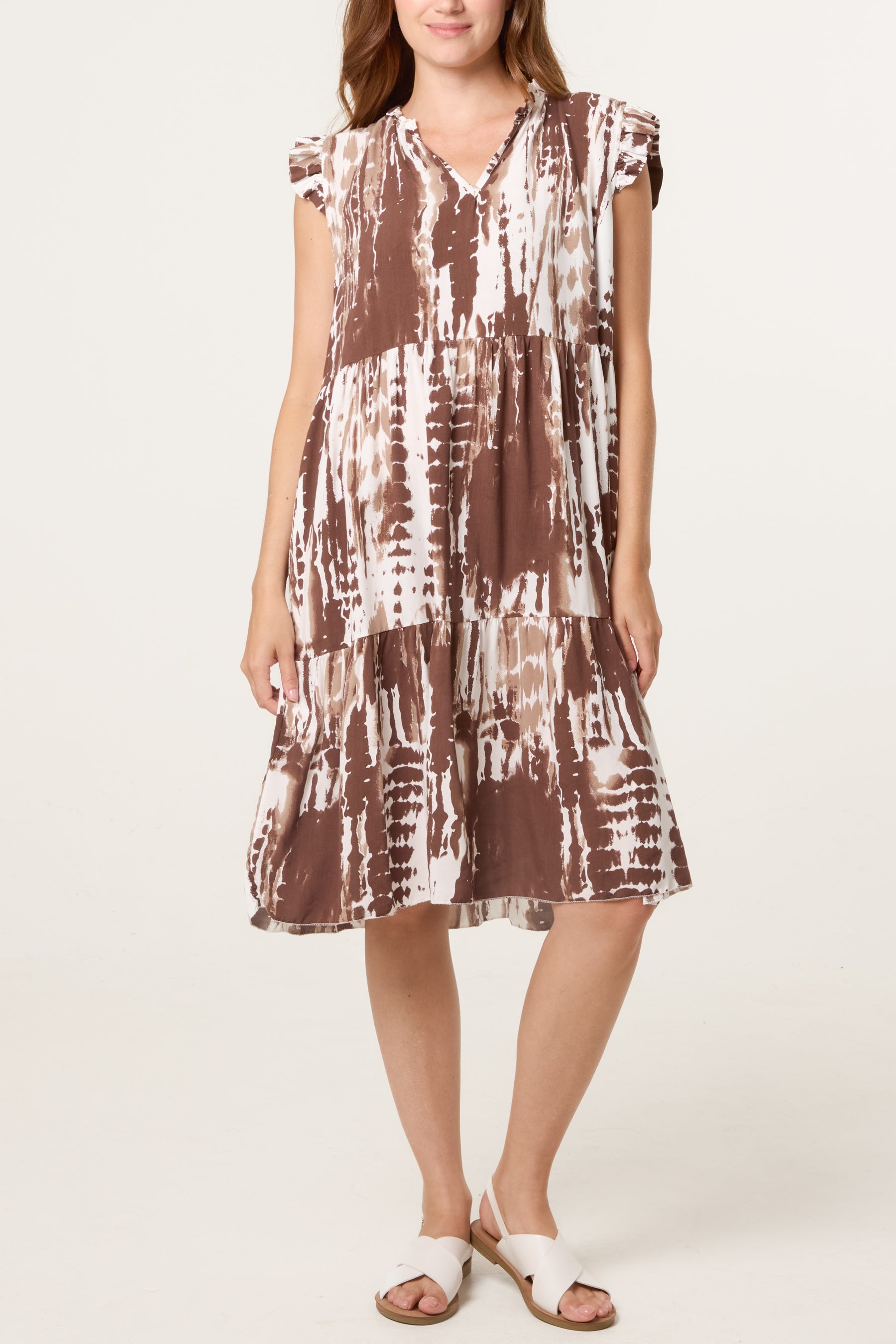 Abstract Brushstroke Mini Dress