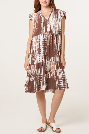 Abstract Brushstroke Mini Dress