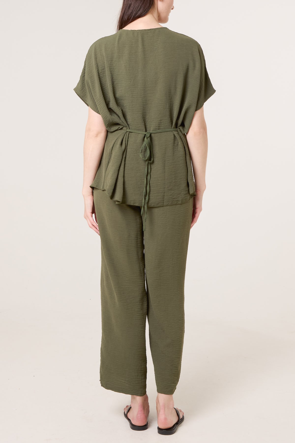 Two Piece Buckle Top & Trouser Set