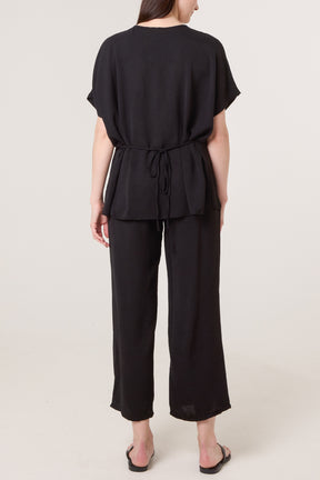 Two Piece Buckle Top & Trouser Set