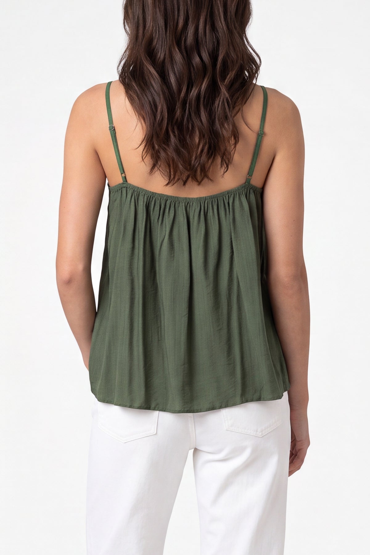 Ruffle Front Essential Strappy Top