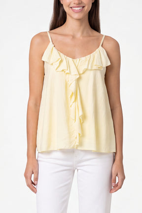 Ruffle Front Essential Strappy Top