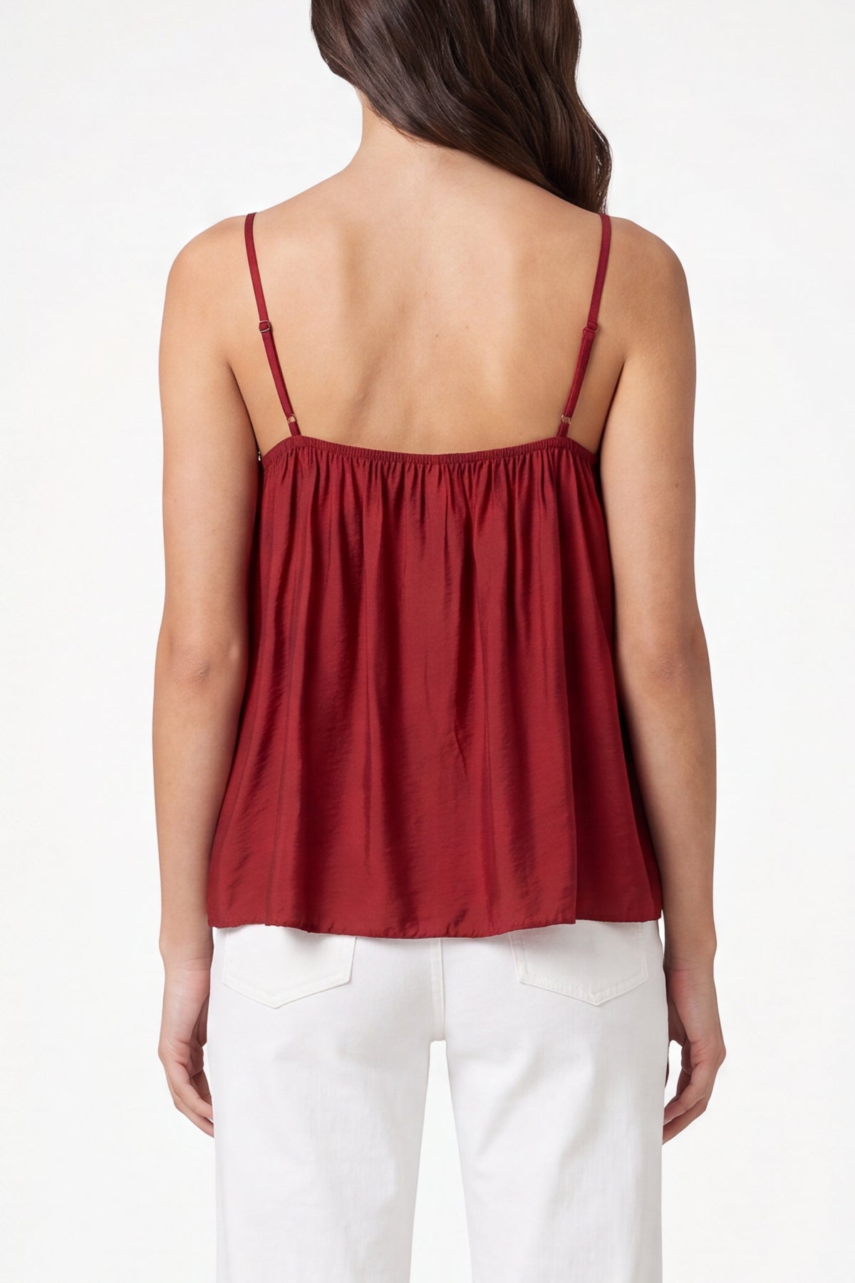 Ruffle Front Essential Strappy Top