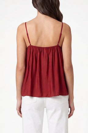 Ruffle Front Essential Strappy Top