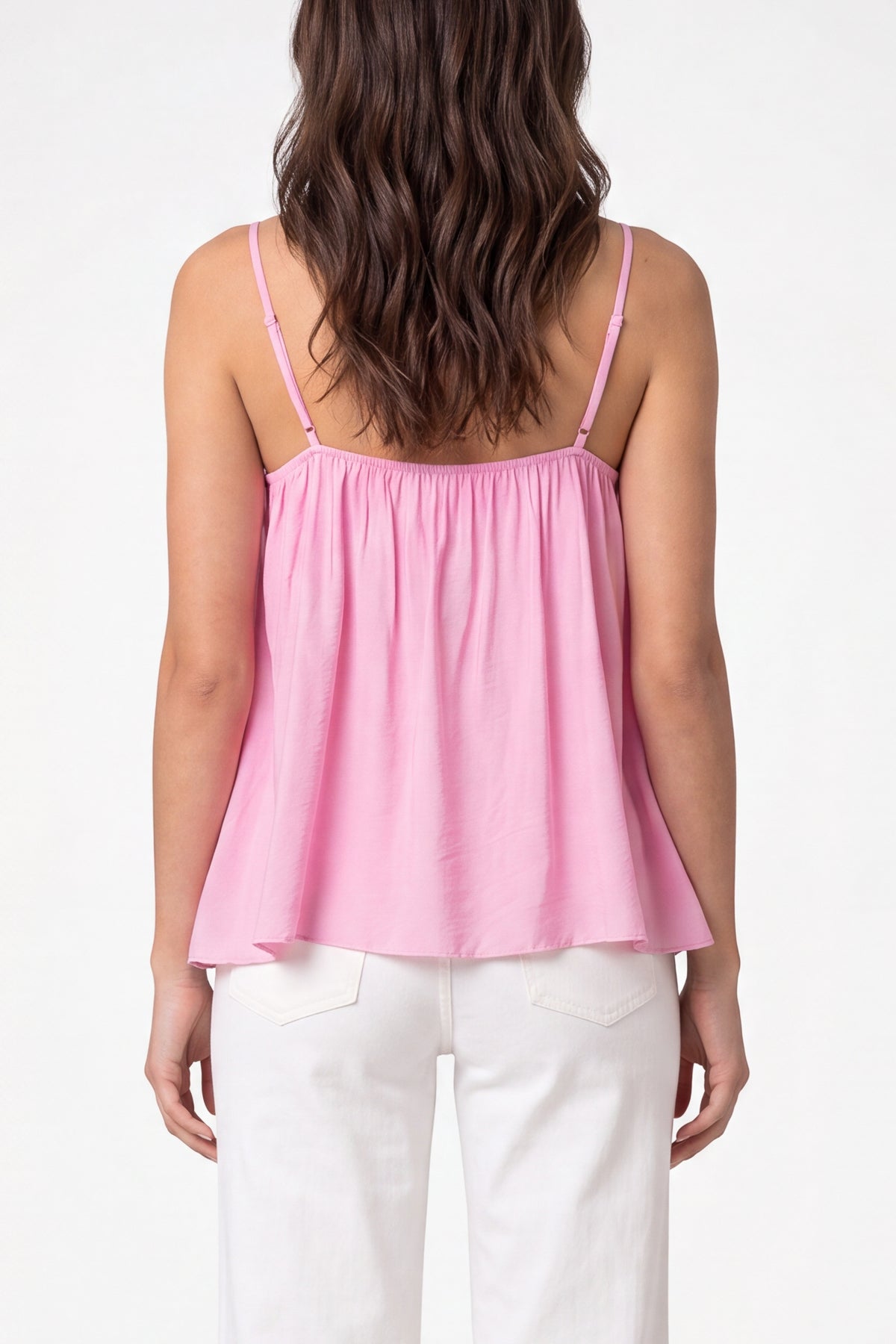 Ruffle Front Essential Strappy Top