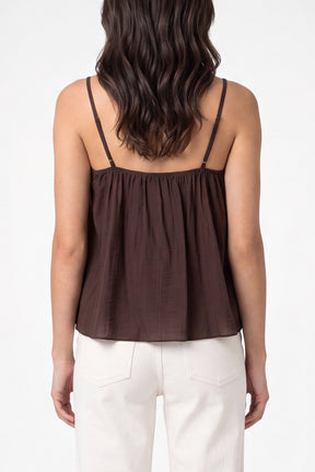 Ruffle Front Essential Strappy Top