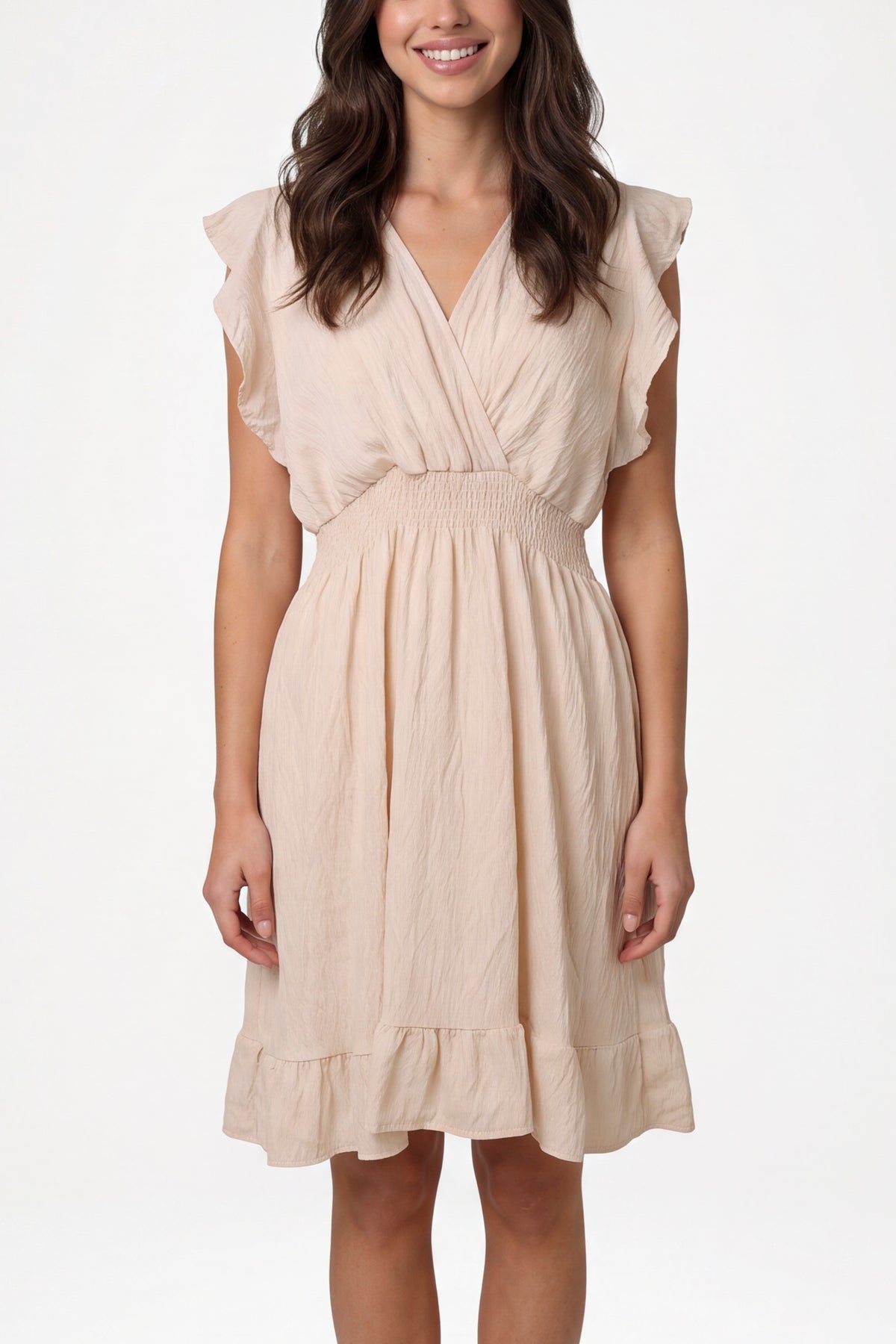 Essential Shirred Waist Mini Dress