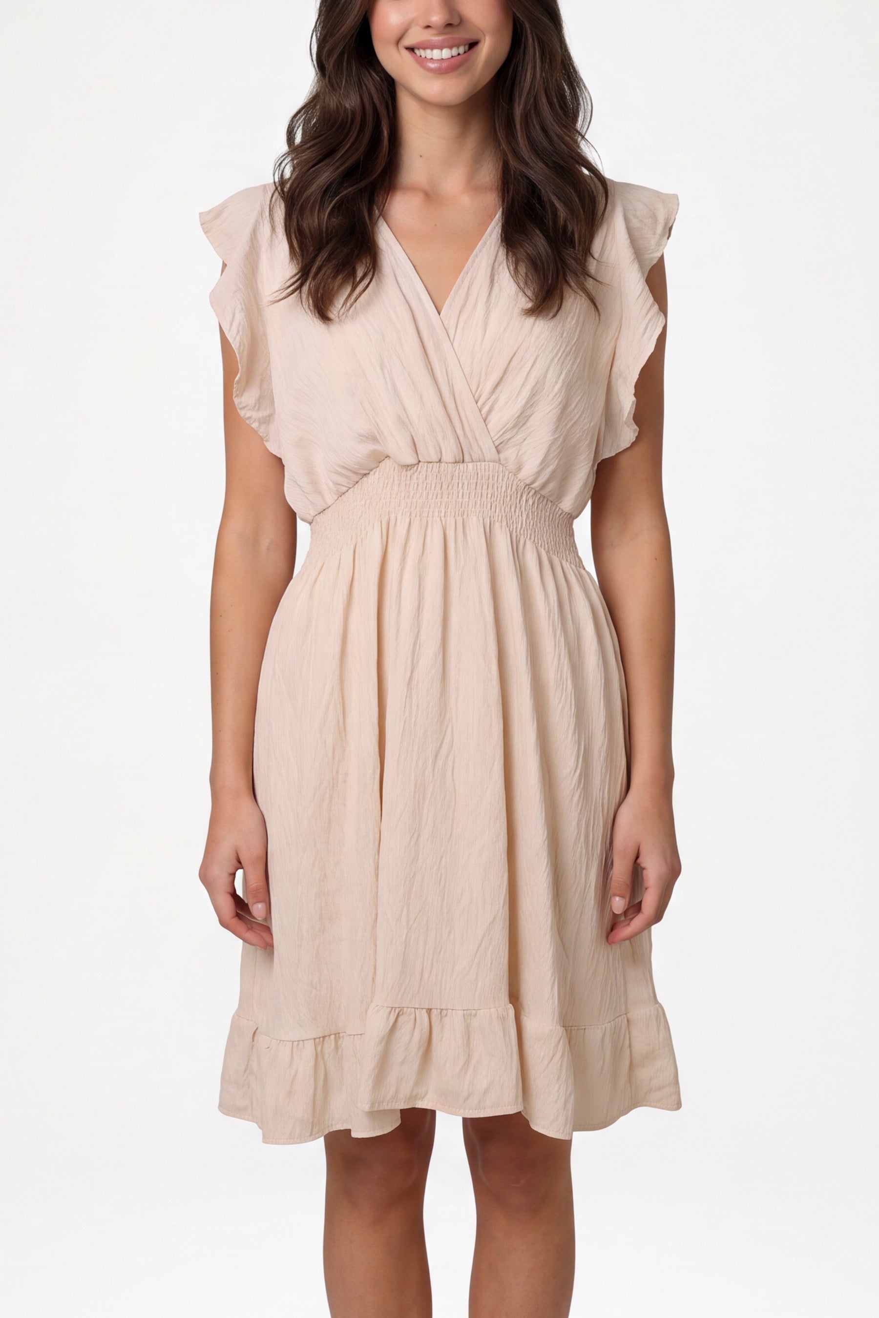 Essential Shirred Waist Mini Dress