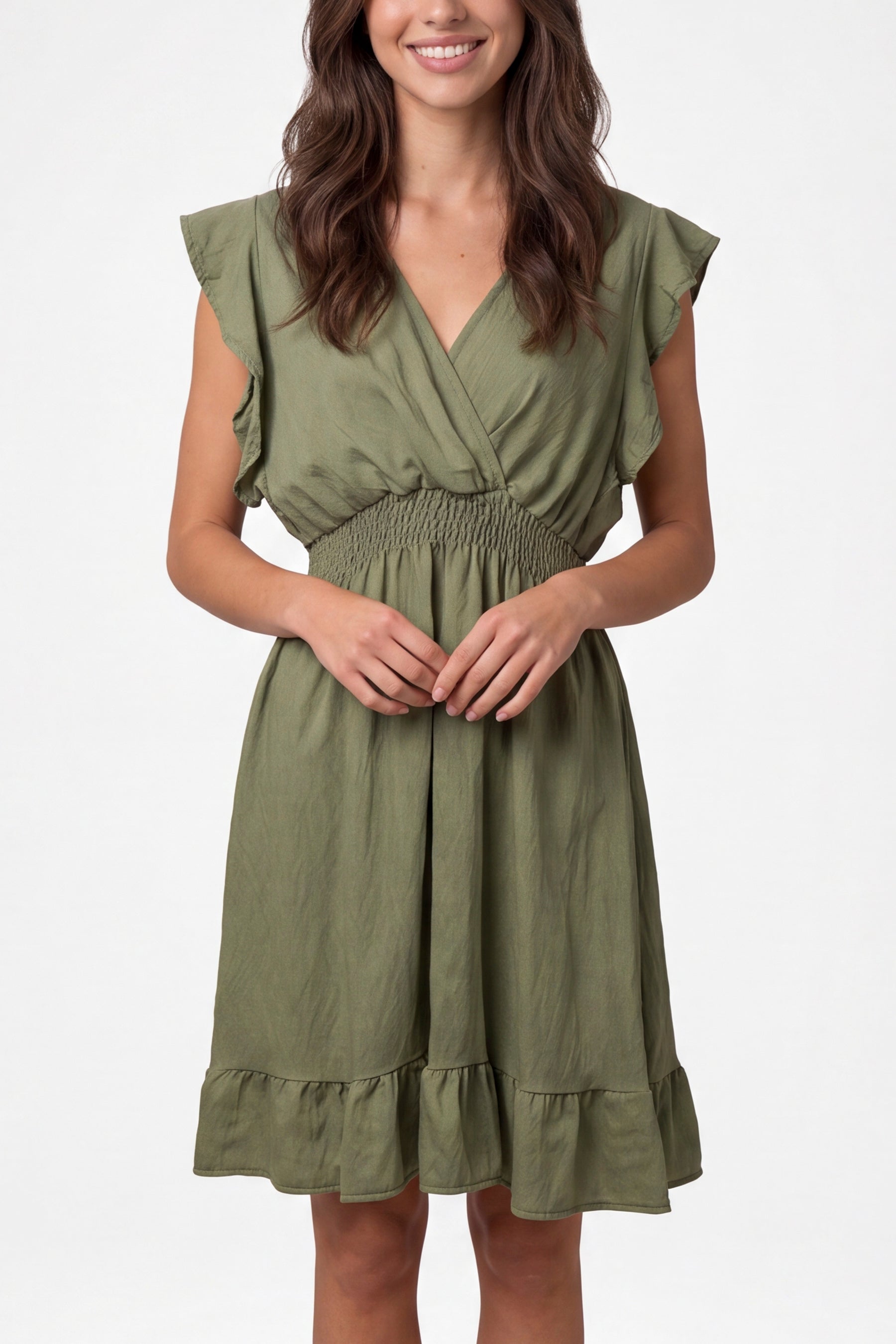 Essential Shirred Waist Mini Dress