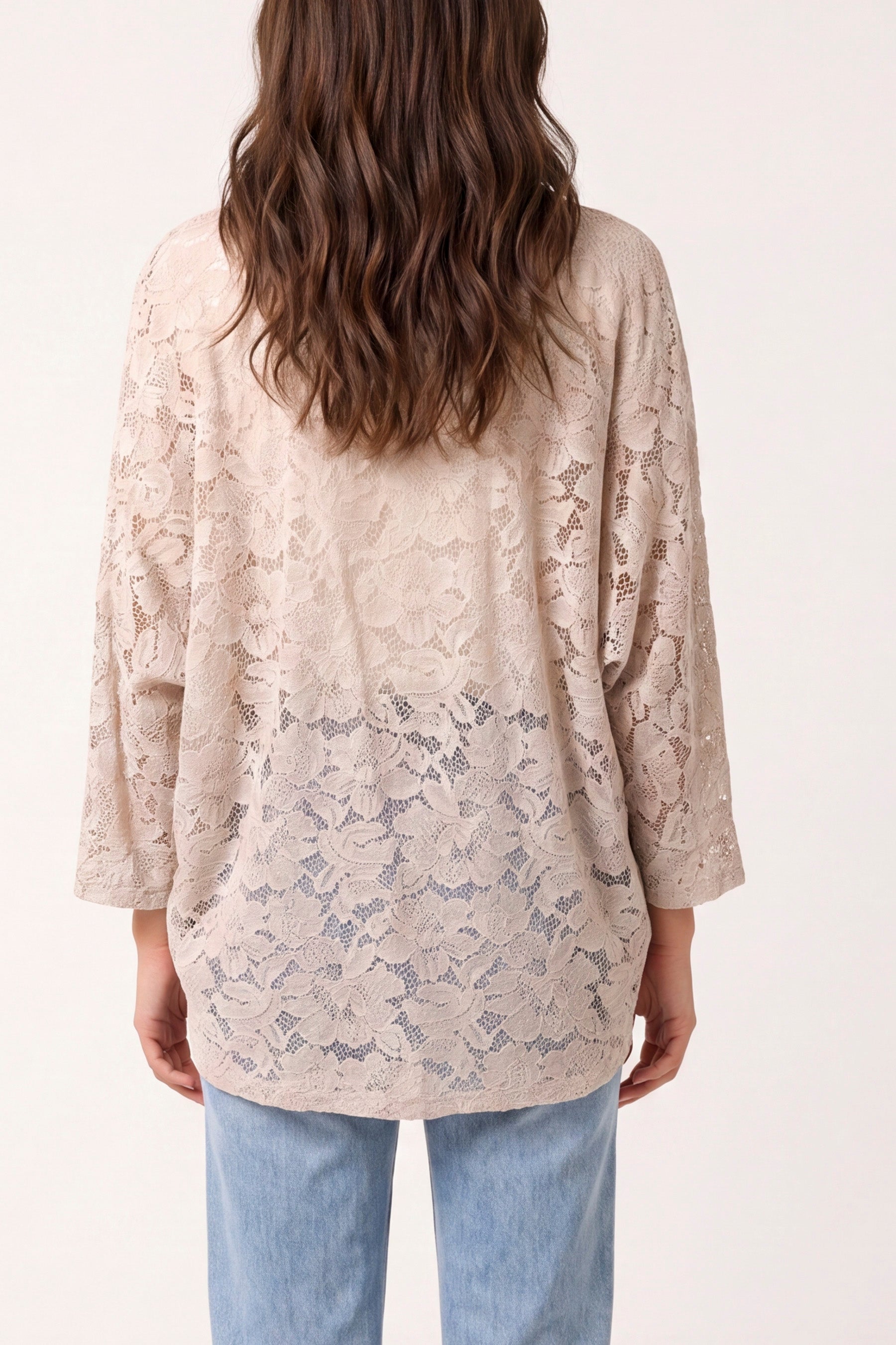 Lace Kimono With Front Knot