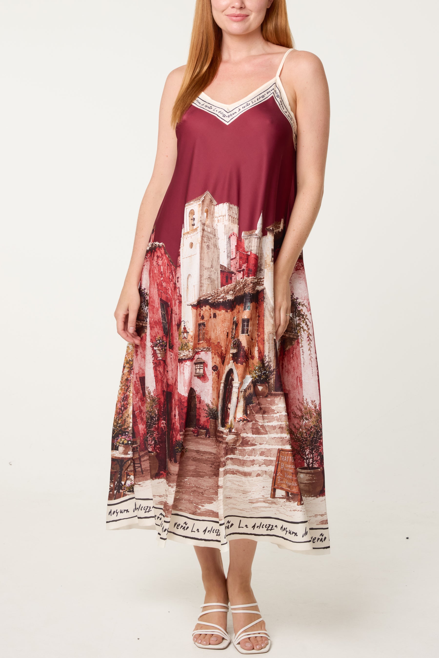 'Sweet Italian Summer' Satin Cami Dress