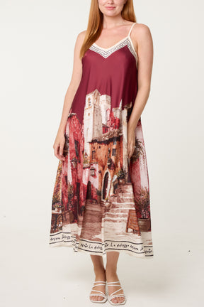 'Sweet Italian Summer' Satin Cami Dress