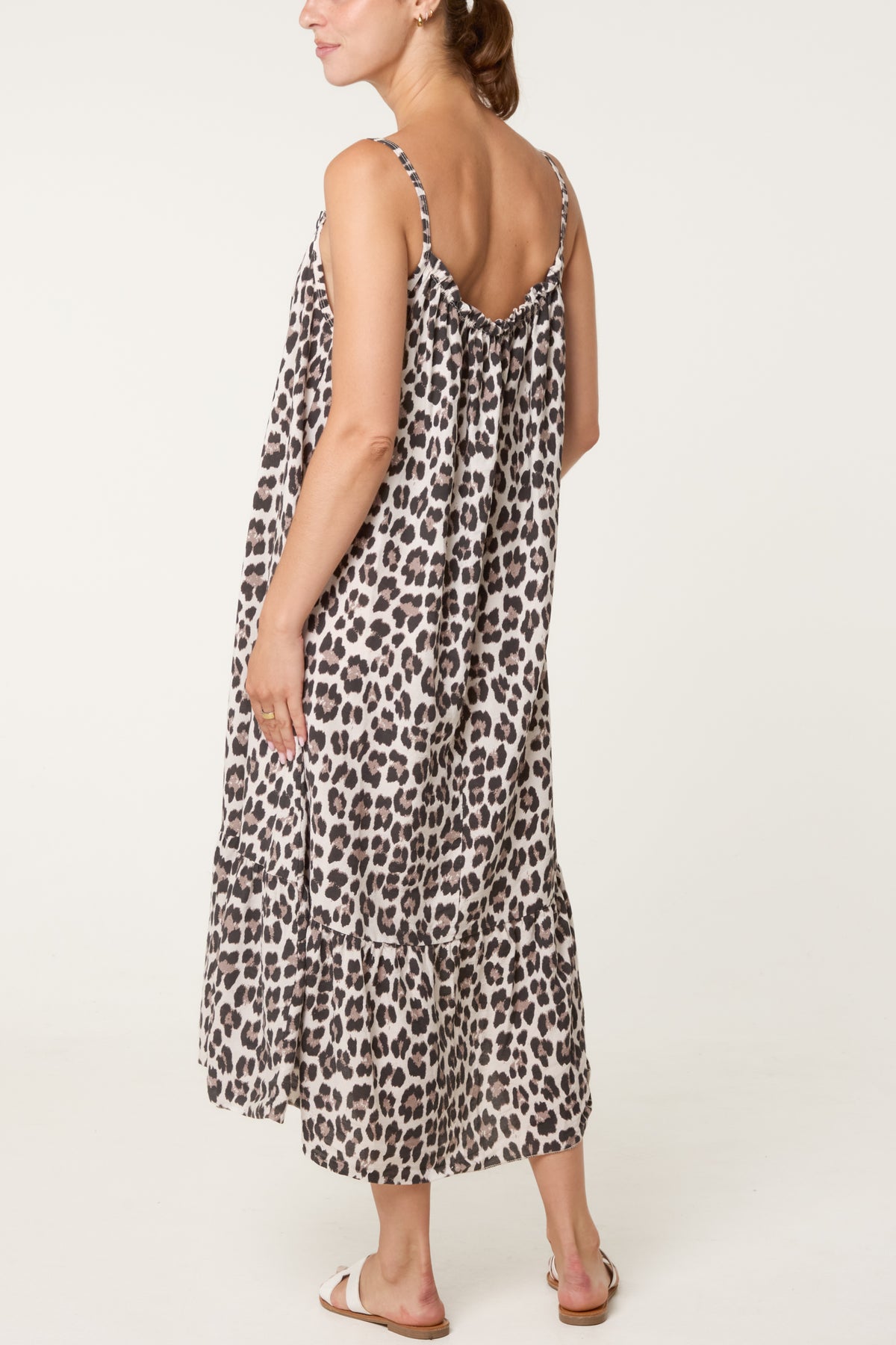 Leopard Strappy Maxi Dress