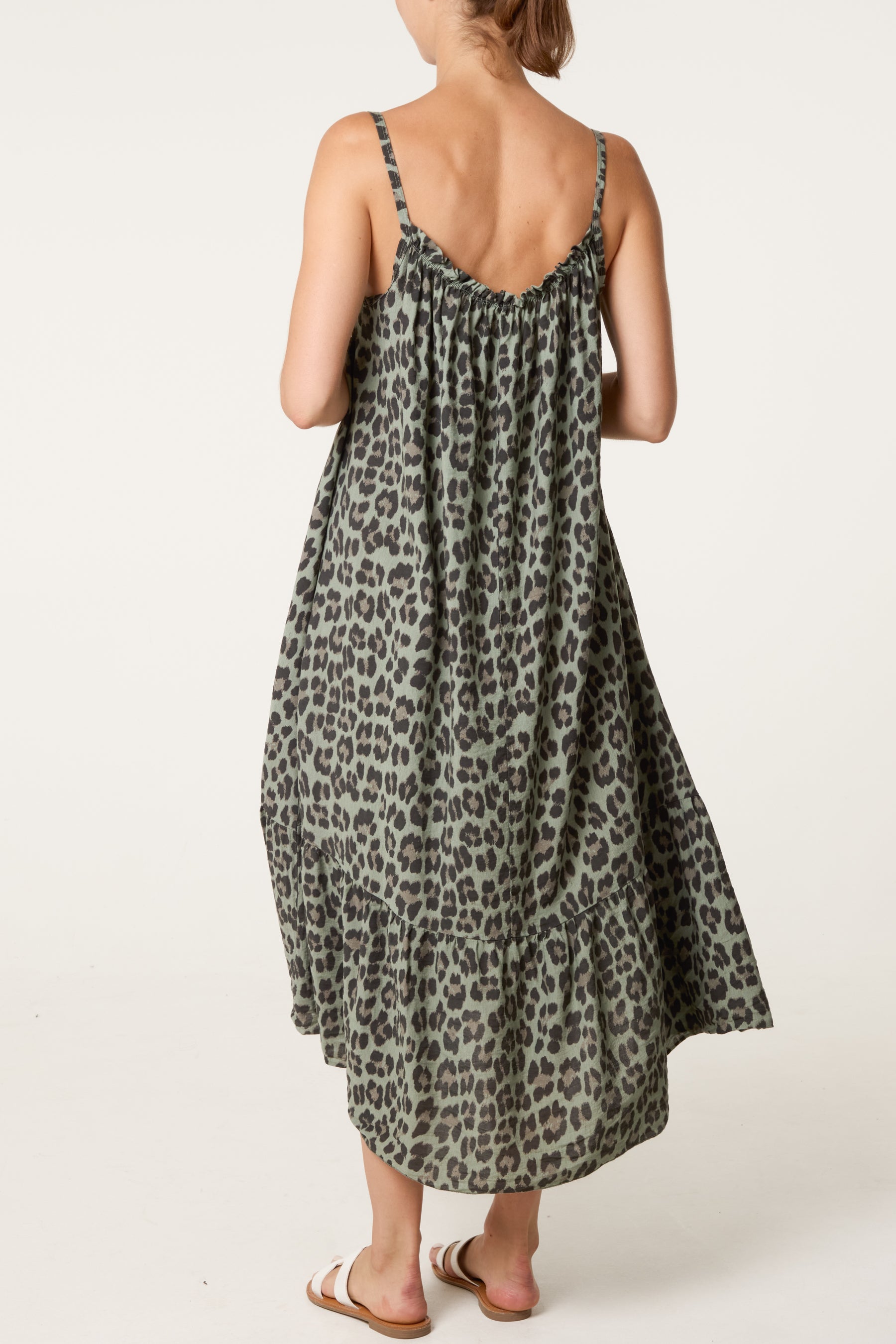 Leopard Strappy Maxi Dress