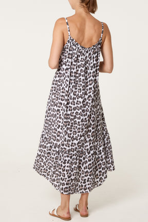 Leopard Strappy Maxi Dress