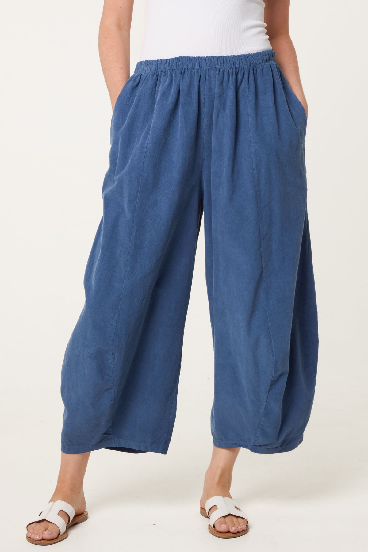 Courdroy Elasticated Waist Trousers