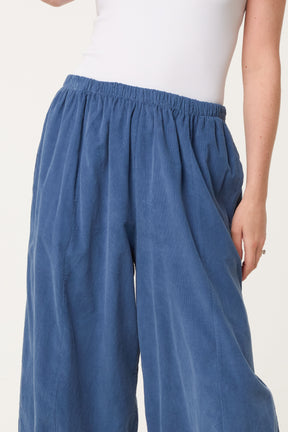 Courdroy Elasticated Waist Trousers With
